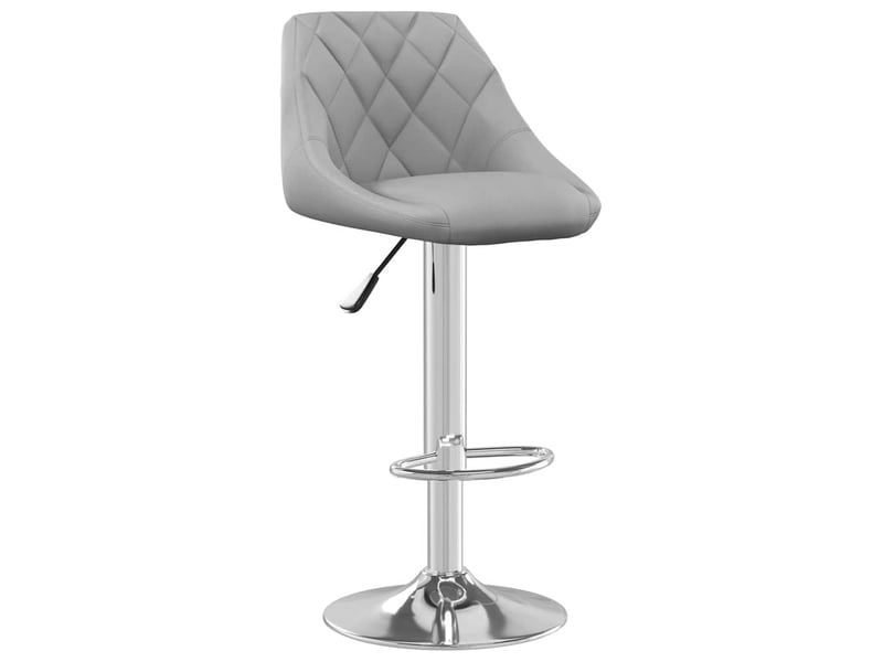  Tabouret de bar, chaise de bar gris clair velours shl68900  - Conforama A