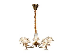 Lustre floral en cristal a – éclairage 3 couleurs