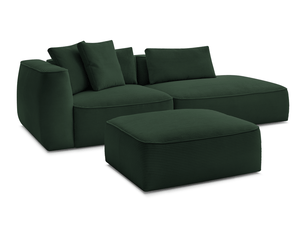 Canapé droit fixe BOBOCHIC LEOPOLD 4 places Velours vert