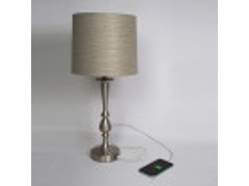  Lampe à poser fabrilamp khalifa e27 coloris nickel 60,5 x 28 x 28 cm 130871003 - Conforama D