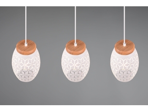 Suspension bidar 3xe27, max.28,0 w , blanc mat -trio