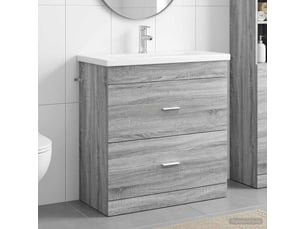 Ensemble de mobilier de salle de bain sonoma gris shl8145