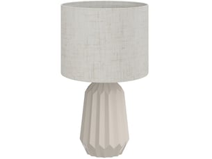 Lampe de table 22 x 22 x 39 cm en céramique avec interrupteur beige chicfurn