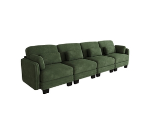 Canapé droit fixe MAISENTIEL 4 places Tissu vert