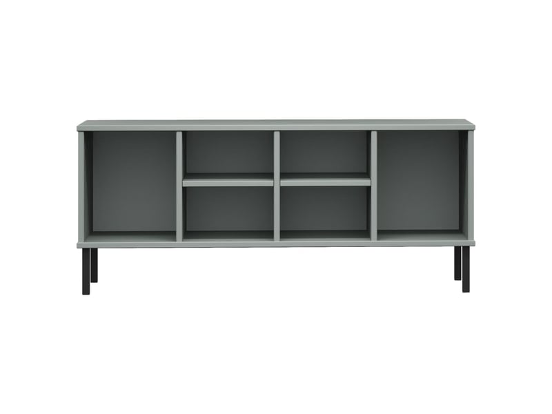  Meuble à chaussures, étagère à chaussures pieds en métal gris 106x35x45 cm bois oslo  - Conforama D