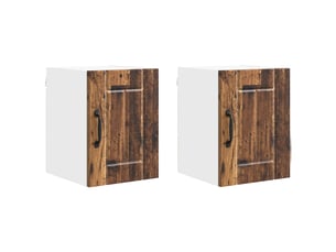 Meuble mural de cuisine | armoire de cuisine 2 pcs bois ancien bois d'ingénierie shl66