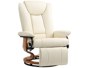 Fauteuil relax manuel pivotant MAISENTIEL Simili blanc vendu A l'unité