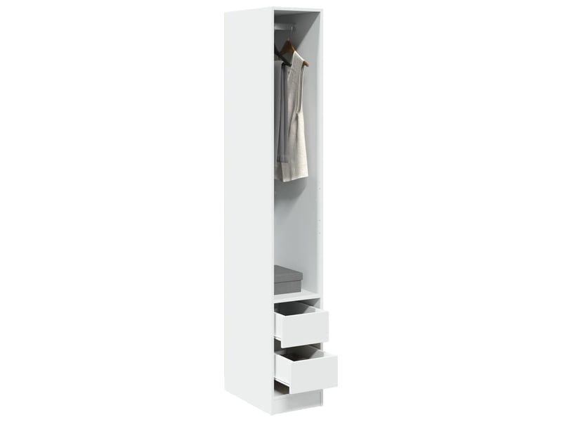  Garde-robe chambre, armoire de rangement blanc 30x50x200 cm bois d'ingénierie  - Conforama B