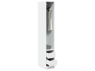 Garde-robe chambre, armoire de rangement blanc 30x50x200 cm bois d'ingénierie