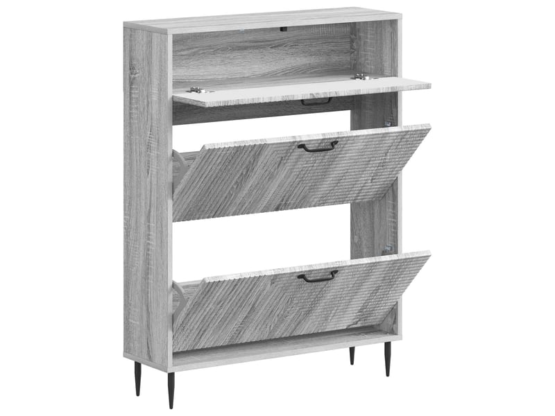  Meuble à chaussures, armoire à chaussures haarlem 78x24x103 cm bois d'ingénierie shl8733  - Conforama C