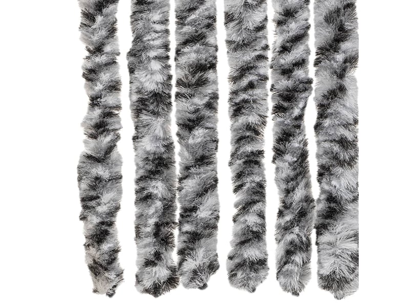  Rideau anti-mouches, moustiquaire gris et noir et blanc 100x220 cm chenille cf43553  - Conforama E