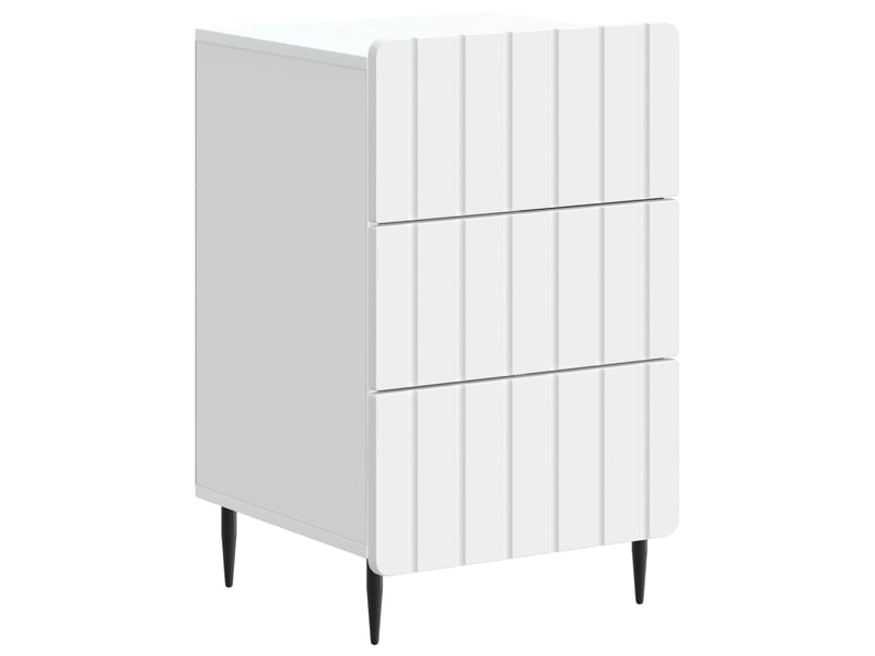 Table de chevet - cabinet de chevet - table de nuit blanc 43 x 41 x 68 cm bois d'ingénierie - Conforama A