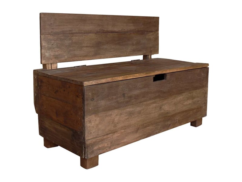  Banc d'entrée, banc d'intérieur bois massif d'acajou 86x40x60 cm  - Conforama E