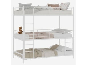 Lit superposé 90x200 cm <strong></strong> <strong></strong> coloris blanc