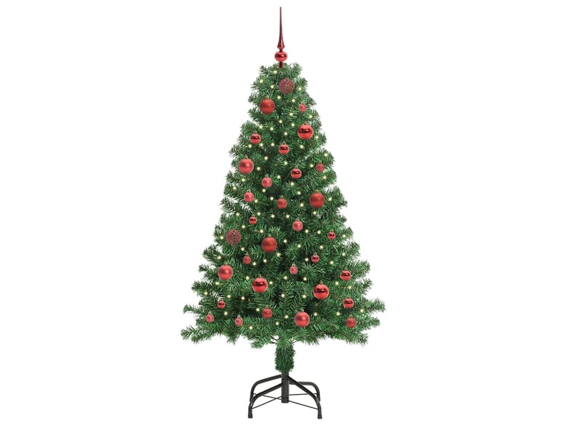  Sapin de noël - arbre de noël artificiel vert 150 cm pvc, acier et plastique  - Conforama C