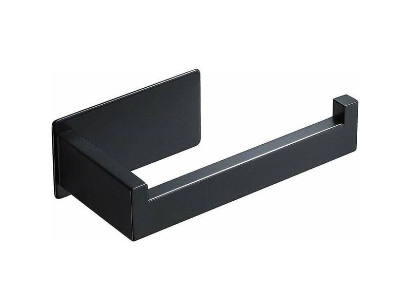  Devidoir papier toilette acier inoxydable derouleur mural original sans percage noir porte adhesif 3m pour decoration salle de bain accessoire cuisine  - Conforama E