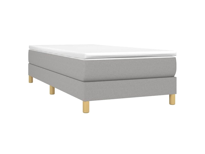  Lit simple- lit adulte -  sommier à lattes de lit avec matelas gris clair 100x200cm tissu  - Conforama B