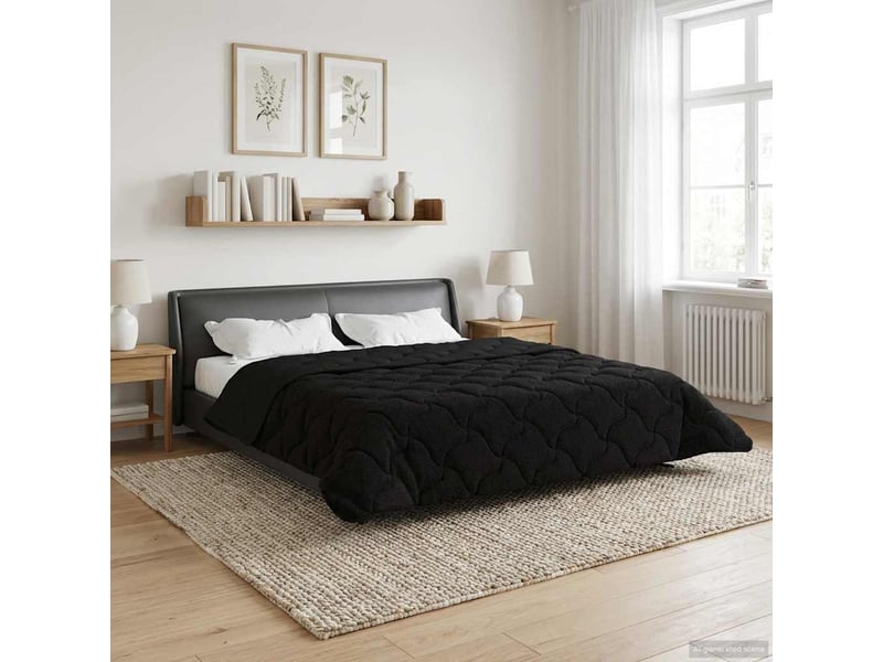  Duvet d'hiver - couette 200 x 220 cm hiver - couette noir respirant  - Conforama B