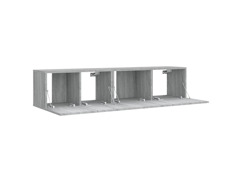  Ensemble de meubles tv - banc tv - meuble de rangement 2 pcs sonoma gris bois d'ingénierie  - Conforama C
