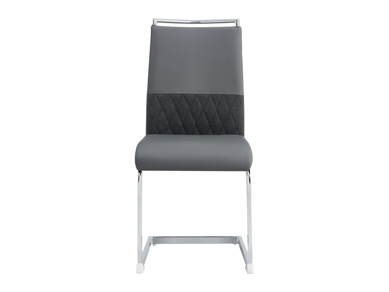  Lot de 6 chaises design dossier haut en simili cuir et lin – salle à manger et bureau  - Conforama A