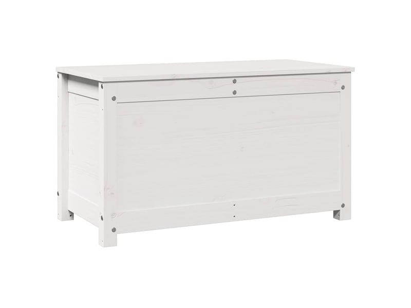  Boîte de rangement, coffre de rangement blanc 80x40x45,5 cm bois massif de pin  - Conforama A