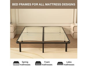 Ensemble matelas et sommier 140x190 cm Mousse haute résilience soutien Medium épaisseur 28 cm