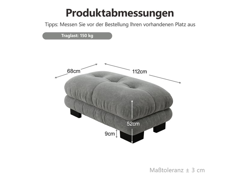  Pouf paris - gris SF20250027014 - Conforama E
