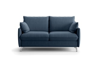 Canapé droit convertible HOMIFAB Astoria 3 places Tissu bleu