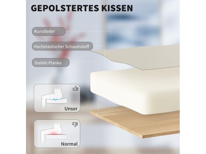  Chaise de bureau ergonomique beige en cuir régénéré, inclinable 140° avec repose-pieds et soutien lombaire  - Conforama D