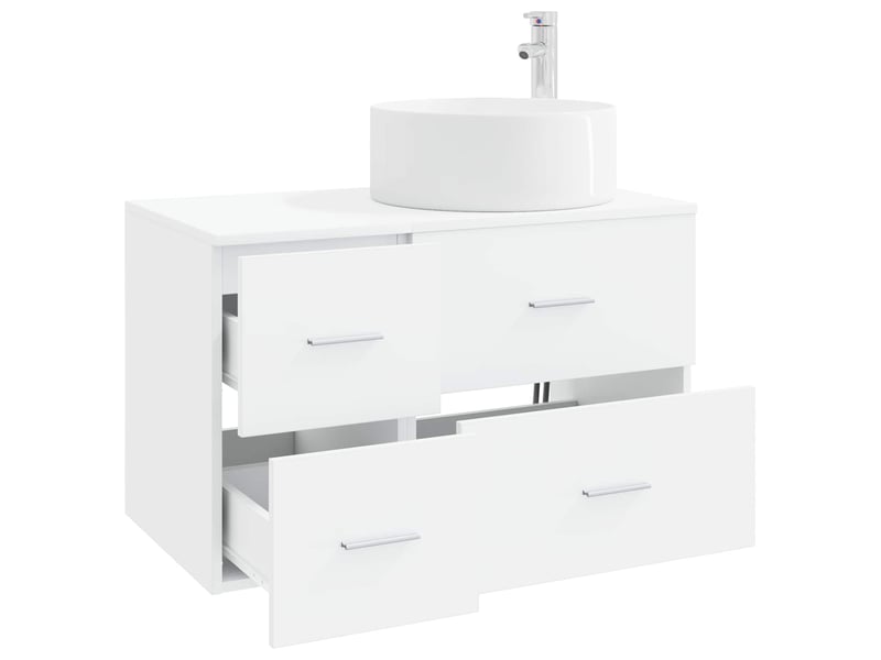  Ensemble de mobilier de salle de bain 2 pc blanc cf63985  - Conforama C