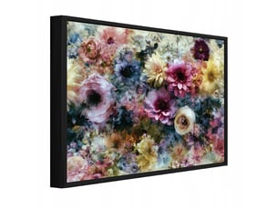 Tableau avec cadre impression sur toile fleurs romantique ładuję... - 90x60 cm - tableau avec cadre chambre et salon