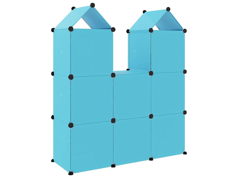  Armoire de rangement pour enfants avec 8 cubes bleu pp  - Conforama E