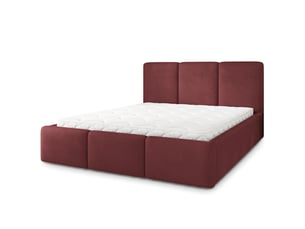 Lit coffre 160x200 cm <strong>MASSENO</strong> <strong></strong> coloris rouge
