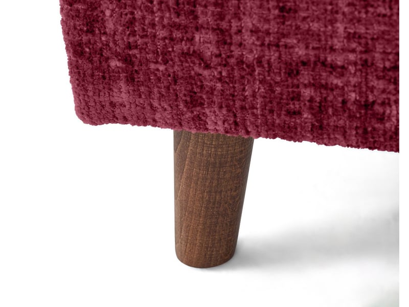  Rune - canapé d'angle droit 4 places en velours texturé - lisa design - prune RUNE - Conforama E