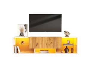 Meuble tv coloris bicolore 160 cm MEUBLIV  