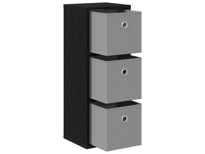  Buffet - bahut - meuble de rangement avec tiroir chêne noir 25,5 x 22 x 69,5 cm  - Conforama D