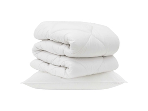 Couette avec oreiller 2 pièces - duvet blanc microfibre