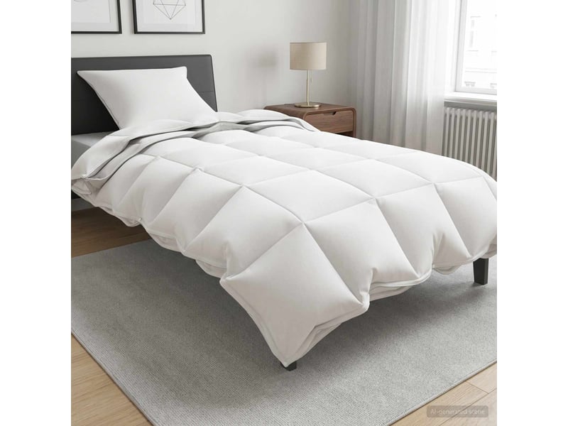  Duvet - couette complet toute l'année blanc 135 x 220 cm fibre de bambou  - Conforama B
