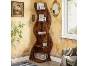 Bibliotheque coloris marron 5 étagère(s) BEAUNIV - 50 cm x 182.5 cm
