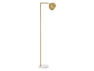 Lampadaire moderne avec abat-jour réglable style vintage, compatible avec douille e27 40w - doré