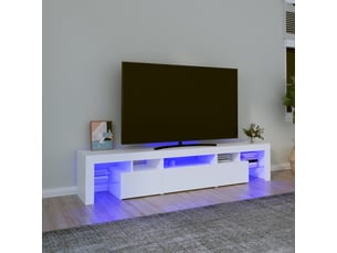Meuble tv coloris blanc 200 cm <strong></strong>  <strong></strong>