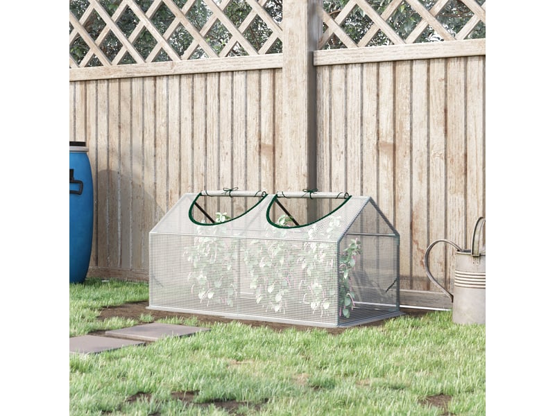  Serre fenêtre, film filet pe, aluminium, balconjardin, tomates 120x60x60 cm, blanche.  - Conforama D