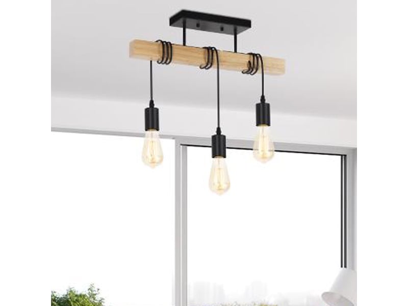 NETTLIFE Plafonnier Vintage 6 Ampoules Salon Industriel E27 Lustre Noir Rétro Lampe de Chambre à Coucher NETTLIFE Plafonnier Vintage 6 Ampoules Salon Industriel E27 Lustre Noir Rétro Lampe de Chambre à Coucher