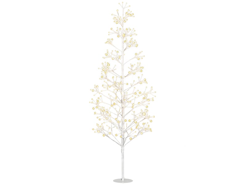  Sapin de noël artificiel de 180 cm avec 384 lumières led blanches  - Conforama A