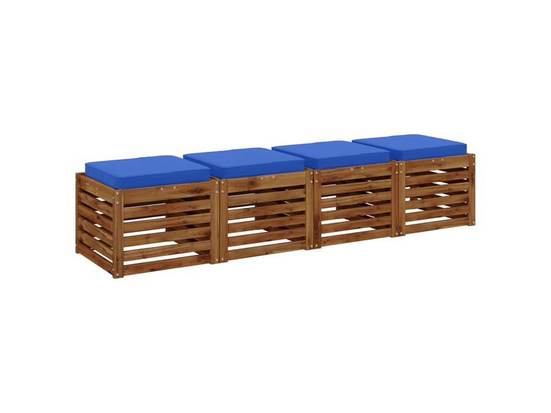 Lot de 4 coussins de siège, coussins d'assise vught 100 % polyester cf60669  - Conforama C