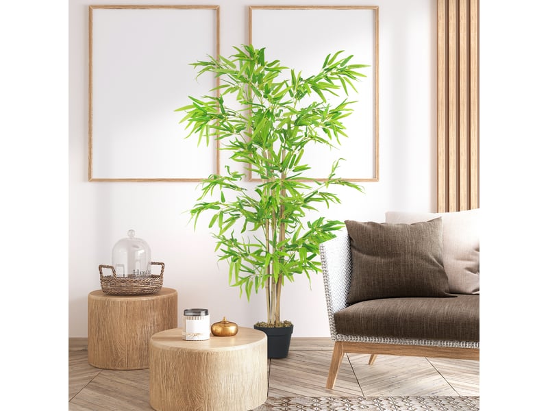  Bambou artificiel, plante artificielle, plante décorative en pot, arbre artificiel, décoration d'arbre, 150 cm  - Conforama D
