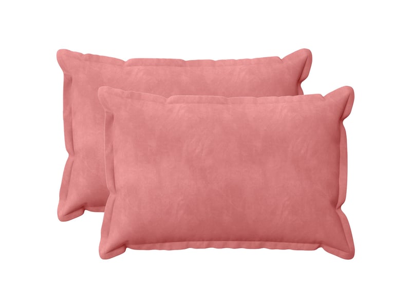  Lot de 2 coussins avec oreiller, coussins décoratifs houten rose fløjl cf51100  - Conforama A