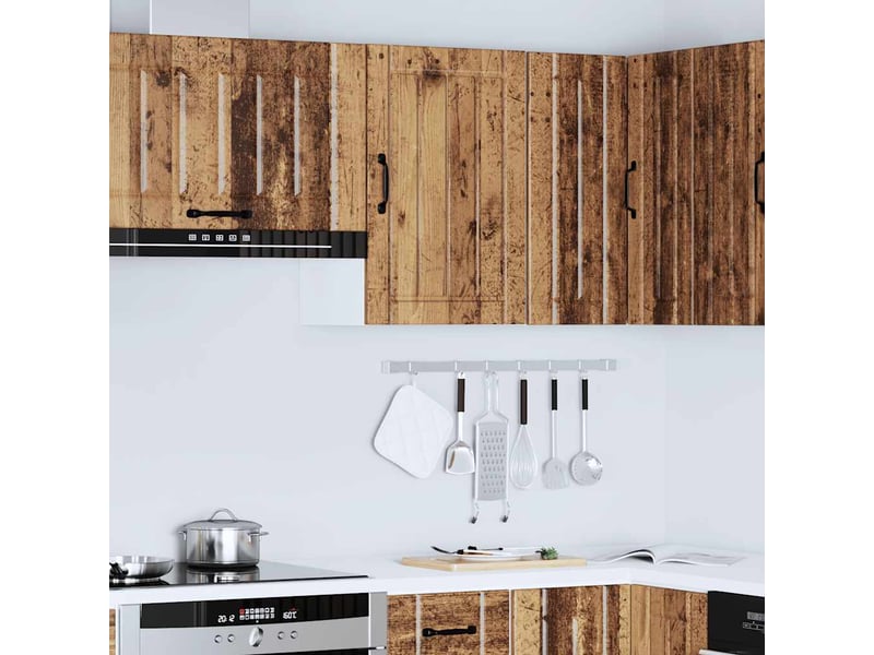  Meuble de rangement, armoire murale de cuisine lucca vieux bois bois ingénierie shl479  - Conforama C