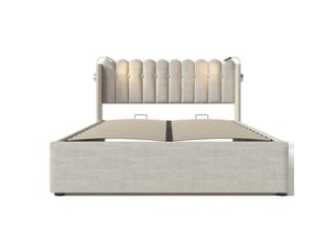 Lit 2 places 160x200 cm <strong>PHOEBE CAT</strong>  <strong></strong> coloris beige