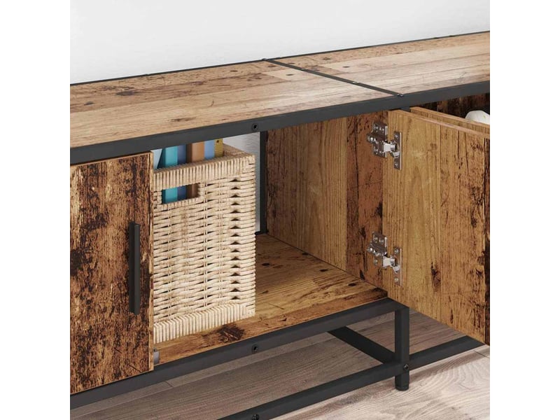  Meuble tv moderne, banc tv 240x35x41 cm bois ancien bois d'ingénierie  - Conforama D